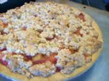 Cheapskate Rhubarb Crumble Pie