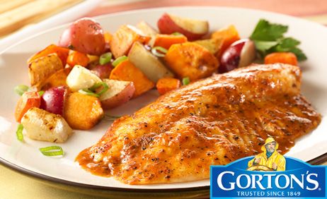 Simply Bake Tilapia with Roasted Vegetables from Gorton's®