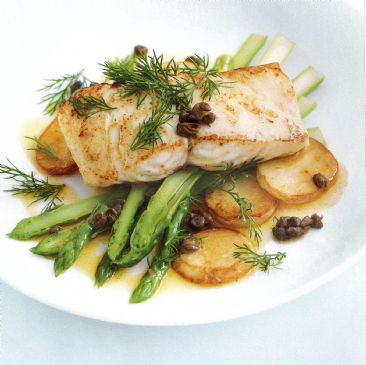 Roasted Fish, Potato & Asparagus with Dill Recipe 