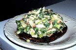 Krab & Spinach Salad on a Large Grilled Portobello Cap