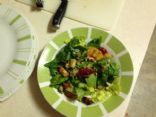 Fruity walnut spinach salad w/out dressing