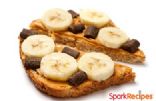 Peanut Butter, Chocolate and Banana Breakfast Sandwich