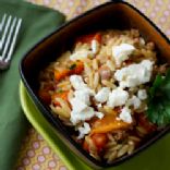 Orzo with Sausage and Peppers