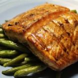 Grilled Salmon (marinated in brown sugar & worcestershire sauce)