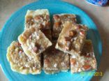 CHEWY TOFFEE ALMOND BARS