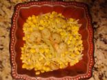 Linguini Simple Shrimp and Corn Meal