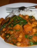 Butternut Squash, Chickpea and Spinach Curry