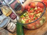 Chick Pea Tomato and Cucumber Salad