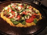 Cauliflower Pizza Crust a la Mediterranean