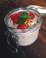 Berry Tahini Chia Pudding