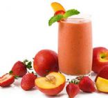 Strawberry Peach Soy Smoothie