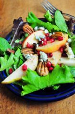 Apple Pear Salad with Pomegranate Vinaigrette - an Add a Pinch recipe