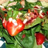 Spinach & Strawberry salad with Kiwi