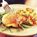 Pangasius with green beans