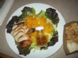 Salad with Chicken, Orange, Wheat Croutons, Parmesan & Vinaigrette