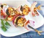 Grilled Chicken, Red Onion and Mint Kebabs