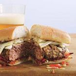 Lean Beef & Sausage Burgers W/ Pickled Fennel 'n Pepperonata