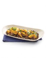Lentils with Ginger, Golden Beets, and Herbs