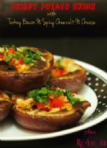 Crispy Potato Skins | Turkey Bacon N Spicy CheezeIt Cheese