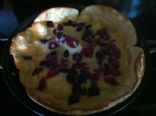 Triple berry puff pancake
