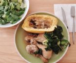 Organic Chicken Legs w/ Mushroom Gravy, Spaghetti Squash & Greens