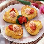 Heart French Toast with Strawberry Butter