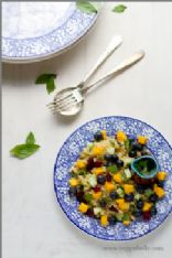 Blueberry Mango Quinoa Salad with Lemon Basil Dressing Recipe - a Veggie Belly recipe
