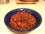 Turkey Chili, 1 cup (4 qt slow cooker recipe)