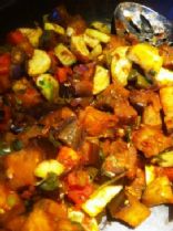 Eggplant and Zucchini - Saute with curry!