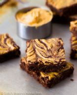 Skinny Peanut Butter Swirl Brownies