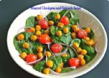 Roasted Chickpeas and Spinach Salad