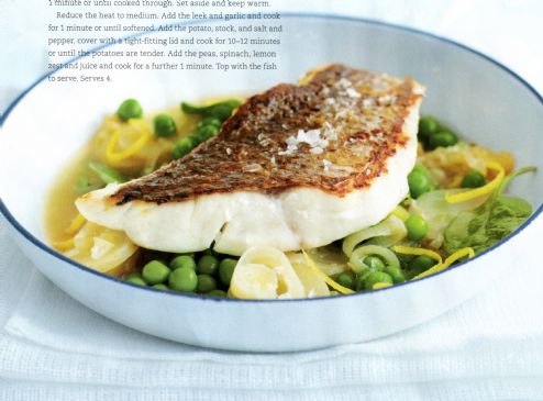 Pan-fried Fish with Potato & Leek Recipe  SparkRecipes