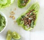 Spicy pork mince & lettuce cups