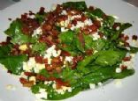 Spinach Salad with Egg and Bacon Garnish