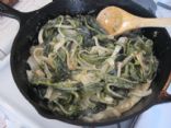 Rajas- Onions and Green Chiles in Cream Sauce