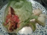 Healthy (but delicious) Salmon Lettuce Wraps