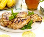Mustard-Basil Chicken with Grilled Corn