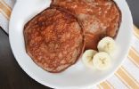 Chocolate Banana Protein pancakes