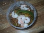 (J) Zero Noodle with Shrimp and Broccoli Stir Fry