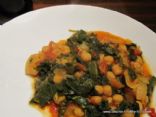Indian Chick Pea Curry with Kale or Swiss Chard