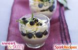 Quick Lemon Mousse with Basil and Blueberries