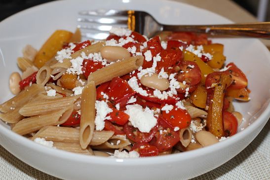 Veggie Mediterranean Penne Recipe | SparkRecipes