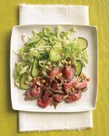 Asian Steak Salad with Cucumber and Napa Cabbage