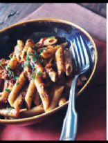 Penne with Sun Dried Tomatoes and Vinegar Peppers