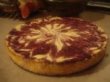 Low-fat Raspberry Swirl Cheesecake 