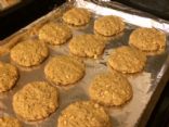 Chewy Peanut Butter Oat Cookies