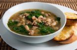 Spinach White Bean Beef Soup