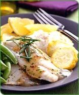 Lemon-Chive Sole with Baked Squash