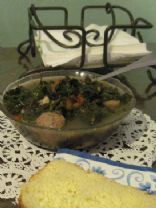 Black Bean and Kale Soup with Turkey Meatballs