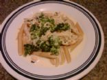 Penne in a white cream sauce with crab! 